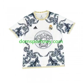 Koszulka Real Madryt Versace Edition Domowe Koszulki Piłkarskie Biały 2024-2025 Krótki Rękaw